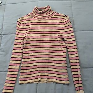 Pink and Beige turtle neck